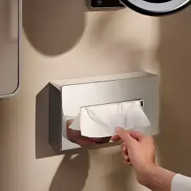 Контейнер для серветок AddStoris Hansgrohe 41774000 Chrome — вид спереду