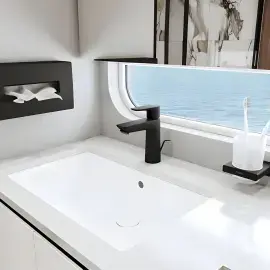 Контейнер для серветок AddStoris Hansgrohe 41774670 Matt Black — вид спереду