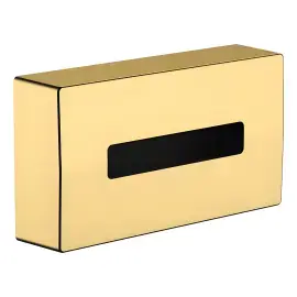 Контейнер для серветок AddStoris Hansgrohe 41774990 Polished Gold Optic — вид на білому тлі