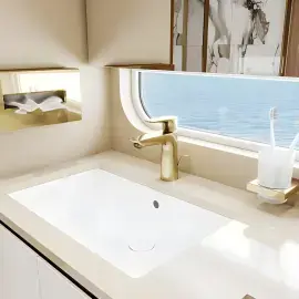 Контейнер для серветок AddStoris Hansgrohe 41774990 Polished Gold Optic — вид спереду
