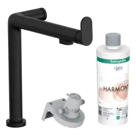 Змішувач для кухні Aqittura M91 Hansgrohe 76802670 Matt Black — вид на білому тлі