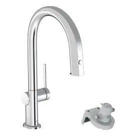 Змішувач для кухні Aqittura M91 Hansgrohe 76803000 Chrome — вид на білому тлі
