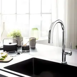 Змішувач для кухні Aqittura M91 Hansgrohe 76803000 Chrome — вид спереду
