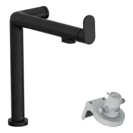 Змішувач для кухні Aqittura M91 Hansgrohe 76804670 Matt Black — вид на білому тлі