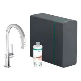 Змішувач для кухні Aqittura M91 Hansgrohe 76836000 Chrome — вид на білому тлі