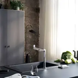 Змішувач для кухні Aqittura M91 Hansgrohe 76837000 Chrome — вид спереду