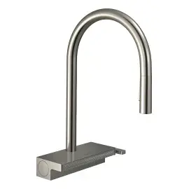 Смеситель для кухни Aquno Select M81 Hansgrohe 73831800 — вид на белом фоне