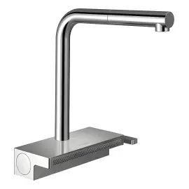 Смеситель для кухни Aquno Select M81 Hansgrohe 73836000 — вид на белом фоне