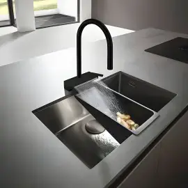 Змішувач для кухні Aquno Select M81 Hansgrohe 73837670 Matt Black — вид спереду