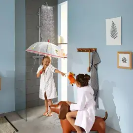Душова система з термостатом Croma E Hansgrohe 27630000 — бічний ракурс