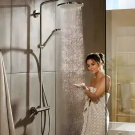 Душова система з термостатом Croma Select S Hansgrohe 26794000 — вид ззаду