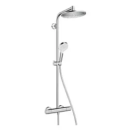 Душевая система с термостатом Crometta S Hansgrohe 27268000 — в интерьере ванной комнаты