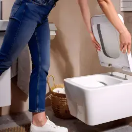 Унітаз EluPura Q Hansgrohe 60194450 + 60150450 — вид всередину