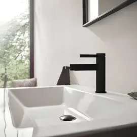 Змішувач для раковини Finoris Hansgrohe 76023670 Matt Black — вид спереду