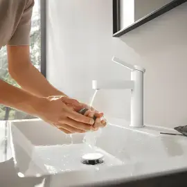 Змішувач для раковини Finoris Hansgrohe 76023700 White Matt — вид спереду