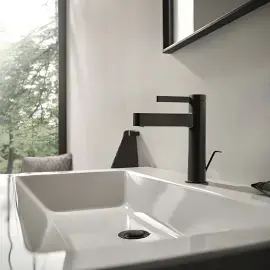 Змішувач для раковини Finoris Hansgrohe 76025340 Brushed Black Chrome — вид спереду