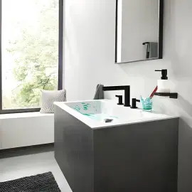 Змішувач для раковини Finoris Hansgrohe 76033670 Matt Black — вид спереду
