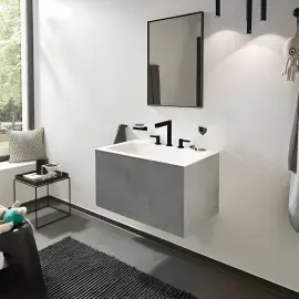 Змішувач для раковини Finoris Hansgrohe 76034670 Matt Black — бічний ракурс