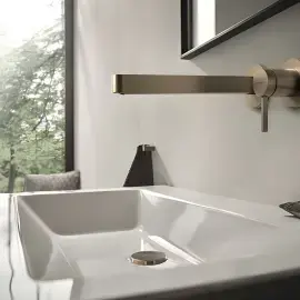 Змішувач для раковини Finoris Hansgrohe 76050140 Brushed Bronze — вид спереду