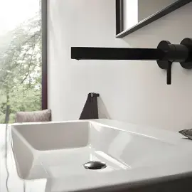 Змішувач для раковини Finoris Hansgrohe 76050670 Matt Black — вид спереду