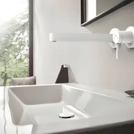 Змішувач для раковини Finoris Hansgrohe 76050700 White Matt — вид спереду