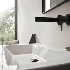 Змішувач для раковини Finoris Hansgrohe 76051670 Matt Black — вид спереду