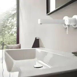 Змішувач для раковини Finoris Hansgrohe 76051700 White Matt — вид спереду
