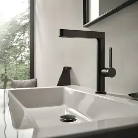 Змішувач для раковини Finoris Hansgrohe 76060340 Brushed Black Chrome — вид спереду