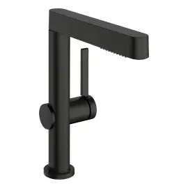 Змішувач для раковини Finoris Hansgrohe 76063340 Brushed Black Chrome — вид на білому тлі