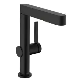 Змішувач для раковини Finoris Hansgrohe 76063670 Matt Black — вид на білому тлі