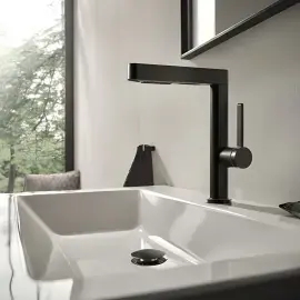 Змішувач для раковини Finoris Hansgrohe 76063670 Matt Black — вид спереду
