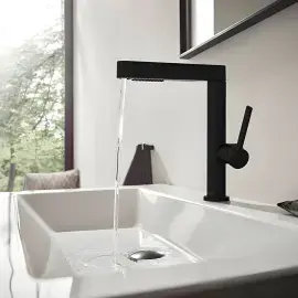Змішувач для раковини Finoris Hansgrohe 76063670 Matt Black — бічний ракурс
