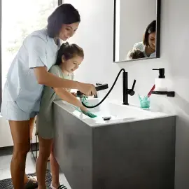 Змішувач для раковини Finoris Hansgrohe 76063670 Matt Black — вид всередину