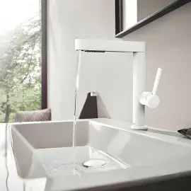 Змішувач для раковини Finoris Hansgrohe 76063700 White Matt — вид спереду