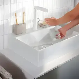 Змішувач для раковини Finoris Hansgrohe 76063700 White Matt — вид ззаду