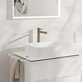 Змішувач для раковини Finoris Hansgrohe 76072140 Brushed Bronze — вид спереду