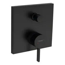 Змішувач для ванни та душу Finoris Hansgrohe 76416670 Matt Black — вид на білому тлі