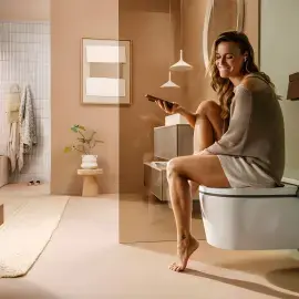 Унітаз-біде підвісний LavaPura Element S Hansgrohe 63021450 — вид згори
