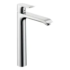 Смеситель для раковины Metris Hansgrohe 31082000 — вид на белом фоне