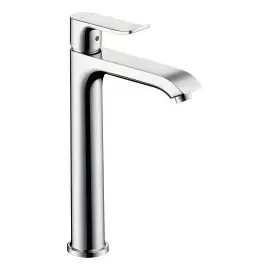 Змішувач для раковини Metris Hansgrohe 31185000 — вид на білому тлі