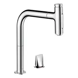 Смеситель для кухни Metris Select M71 Hansgrohe 73818000 — вид на белом фоне