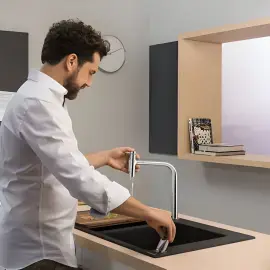 Смеситель для кухни Metris Select M71 Hansgrohe 73818000 — вид спереди