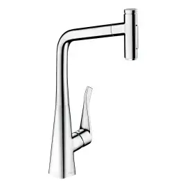 Змішувач для кухні Metris Select M71 Hansgrohe 73820000 Chrome — вид на білому тлі