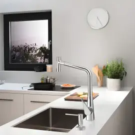 Змішувач для кухні Metris Select M71 Hansgrohe 73820000 Chrome — вид спереду