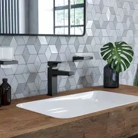Змішувач для раковини Metropol Hansgrohe 32507670 Matt Black — ракурс 3/4