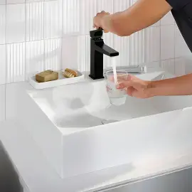 Змішувач для раковини Metropol Hansgrohe 32507670 Matt Black — вид всередину