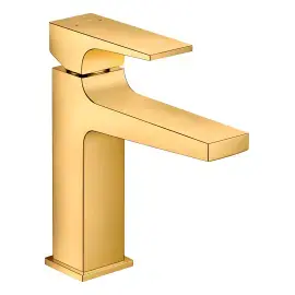 Змішувач для раковини Metropol Hansgrohe 32507990 Polished Gold Optic — вид на білому тлі