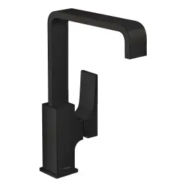 Змішувач для раковини Metropol Hansgrohe 32511670 Matt Black — вид на білому тлі