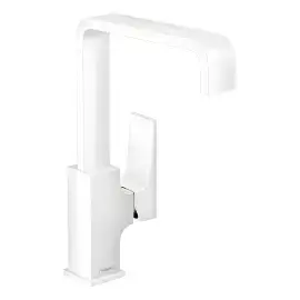 Змішувач для раковини Metropol Hansgrohe 32511700 White Matt — вид на білому тлі