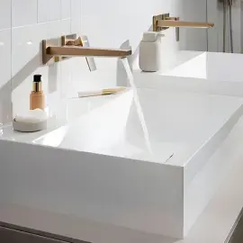 Змішувач для раковини Metropol Hansgrohe 32526140 Brushed Bronze — вид згори